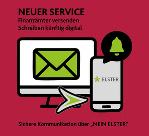 grafische Darstellung der E-Mail-Kommunikation über ELSTER